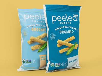 Peeled Snacks crisps dried fruit food food packaging organic organic food package design print puffs rebrand snacks