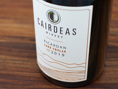 Cairdeas Winery Estate beverage packaging cairdeas estate gold foil label design wa wine washington wine branding wine label wine label design wine packaging winery