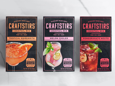 Craftstirs alcohol beverage branding cocktail branding drink mixer marble mixer packaging slate speakeasy spirits branding spirits label design