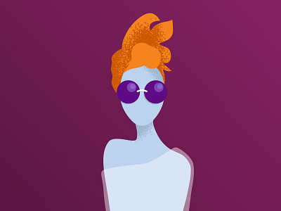 Girl Ginger girl glasses illustration vector