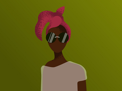 A Girl on green character character design girl illustration vector