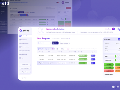 Anima - Healthcare Web App UI redesign