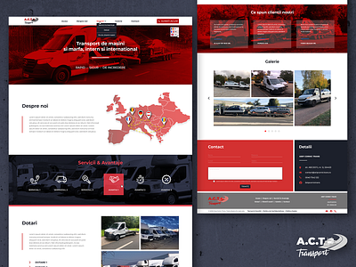 Logistics & Transport Landing Page branding design landing page logistics map road transport travel truck ui ux