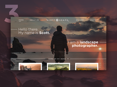 DUI #3 - Landing Page dailyui dailyui 003 design landingpage landscape photo photography ui ux web