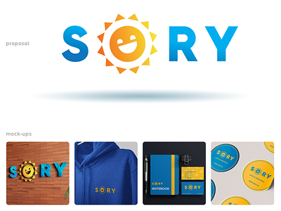 Sory - Local print center rebranding proposal brand refresh branding design logo logo design mockups modern print center rebranding sibiu sun