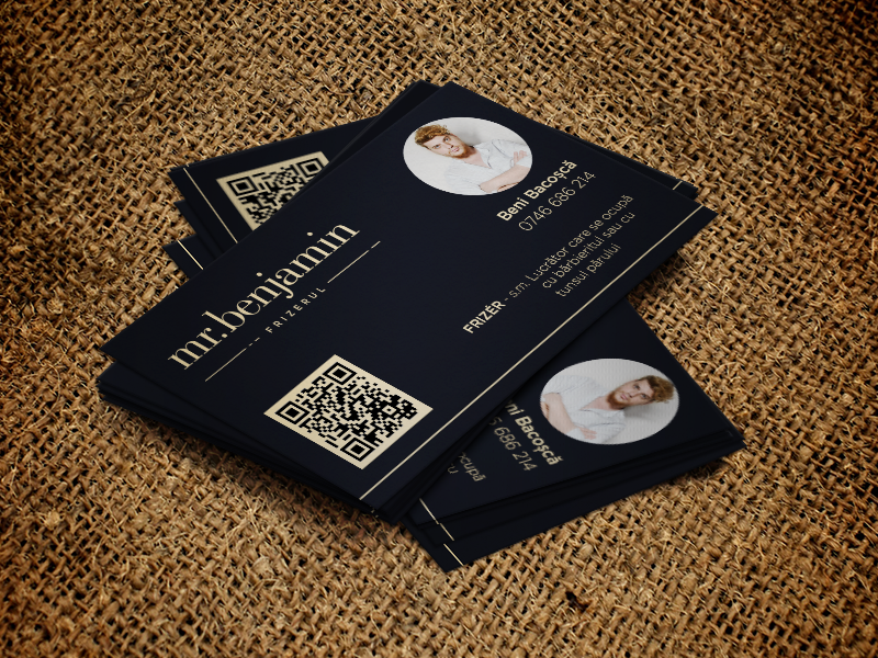 Mr Benjamin Local Hairstylist Business Card Design By Vlad