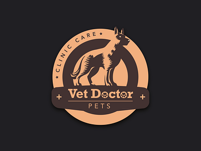 Vet Logo 2 - Vet Doctor Pets branding care cat clinic design doctor dog graphic icon illustration pet care pets petshop ui vector vet veterinarian