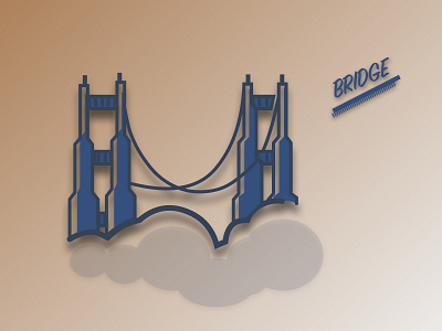 Bridge design dribbble illustration shot vector