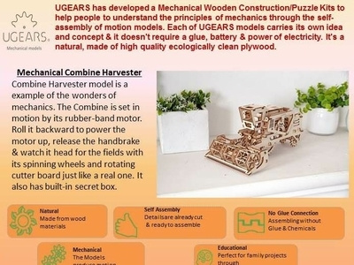 UGears Combine Harvester Model