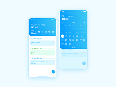 Weekly UI 6 Schedule android button calendar calendar app daily daily ui dailyui events fab ios list schedule select