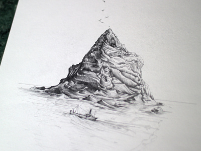 The Iceberg - Pencil Work book illustration hand drawn illustration pencil