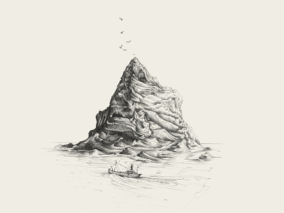The Iceberg book illustration hand drawn illustration pencil