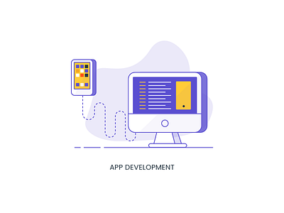 (1/4) Services Icon - App Development app development icon illustration line illustration mobile mobile app monitor sketch vector web