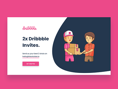Dribbble Invite dribbble invite dribbble player get drafted hero hero section illustration invite