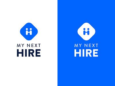 Logo Design for MyNextHire.com branding branding design h hire hiring letter h logo logo design mynexthire recruitment
