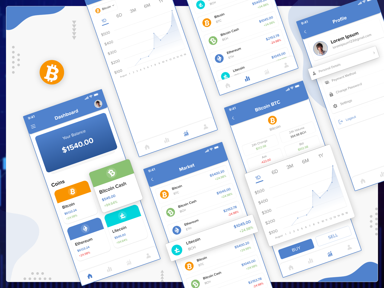 Digital Coin App Design by Kajal Gondaliya on Dribbble