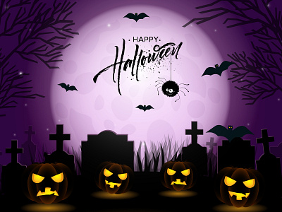 Happy Halloween..!! designing halloween illustration pumpkins