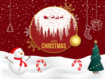 Merry Christmas..!! design designing festival illustration merry christmas santa season snowman uiux xmastree