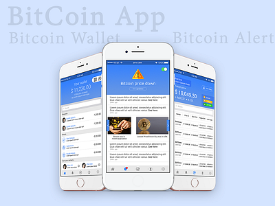 Bitcoin App android design development ios ui ux