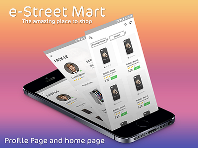 E Street Mart Profile Page android design development ios ui ux