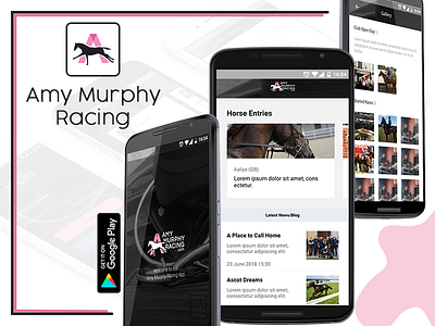 Amy Murphy Racing android android app design design designing development uiux