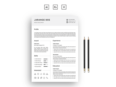 Karanf Doe Clean Resume Template bankers resume clean resume creative resume cv infographic resume job seekers modern resume professional resume resume resume mac pages student resume word resume