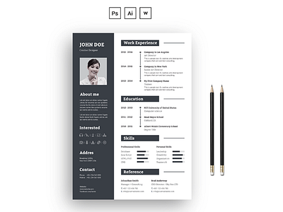 2 Pages Modern - Resume Template bankers resume clean resume creative resume cv infographic resume job seekers modern resume professional resume resume resume mac pages student resume word resume