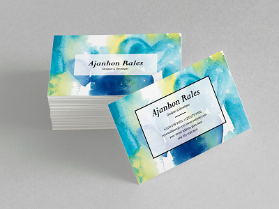 Ajanhon Rales Designer & Developer Business Card business business card corporate business card creative creative business card photography