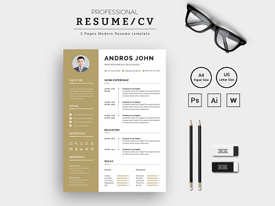 Andros John Word Resume Template