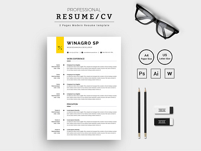 Winagro SP - Resume Template bankers resume clean resume creative resume cv doctors resume infographic resume job seekers manager cv template modern resume professional resume resume resume mac pages student resume word resume