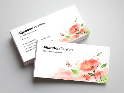Aljandon Rueles Chief Exexutive Business Card blue business business card cards corporate business card corporate business cards creative creative business card flyers food green hi quality official photography professional real estate red spa stationery water color