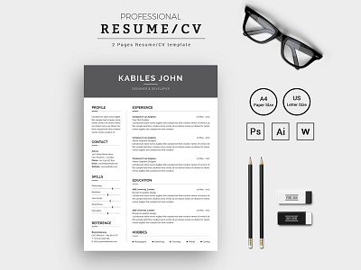 Kabiles John Designer & Developer Resume Template