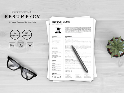 Refson John Modern Resume Template bankers resume clean resume creative resume cv doctors resume infographic resume job seekers manager cv template modern resume professional resume resume resume mac pages student resume word resume