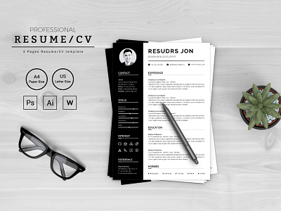 Resudrs Jon Designer & Developer Resume Template