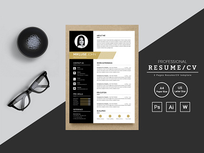 Mikluse John Graphice Designer Resume Template