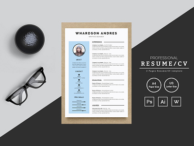 Whardson Andres Graphic Designer Resume Template