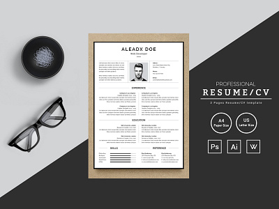 Aleadx Doe Web Developer Resume Template