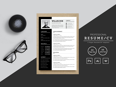 Willes Doe Designer & Developer Resume Template