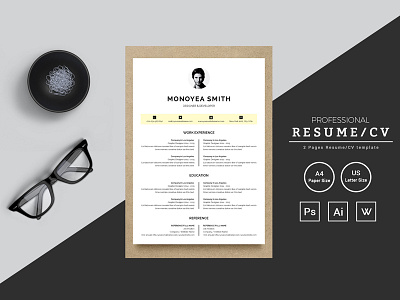 Monoyea Smith Designer & Developer Resume Template bankers resume clean resume creative resume cv doctors resume infographic resume job seekers manager cv template modern resume professional resume resume resume mac pages student resume word resume