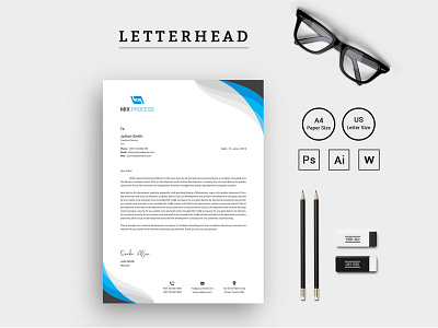 Mix Process Letterhead Corporate Identity Template