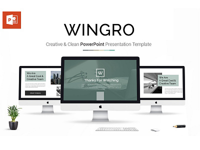 Wingro Presentation PowerPoint Template business clean corporate creative extended grey keynote market marketing minimal modern office powerpoint ppt pptx presentation simple standard template white