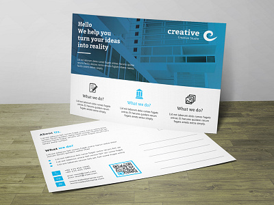 Corporate Post Card Corporate Identity Template business clean corporate customisable customize design easy editable logo flyer free fonts gift card indesign invitation letter logo magazine ad modern photoshop postcard poster