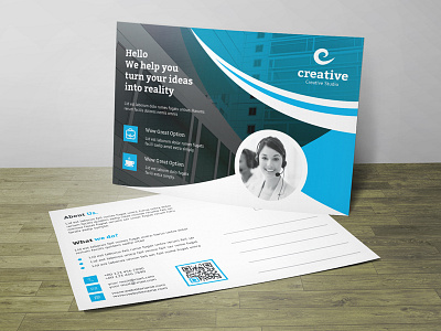 Creative Post Card Corporate Identity Template business clean corporate customisable customize design easy editable logo flyer free fonts gift card indesign invitation letter logo magazine ad modern photoshop postcard poster
