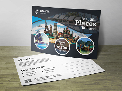 Travel Gift Post Card Corporate Identity Template