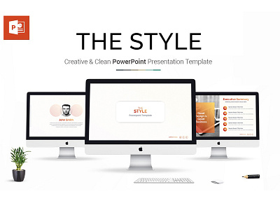 The Style PowerPoint Template business clean corporate creative extended grey keynote market marketing minimal modern office powerpoint ppt pptx presentation simple standard template white