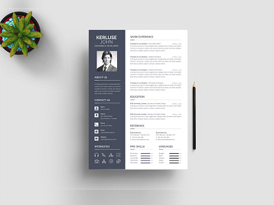 Kerluse John Resume Template bankers resume clean resume creative resume cv doctors resume infographic resume job seekers manager cv template modern resume professional resume resume resume mac pages student resume word resume