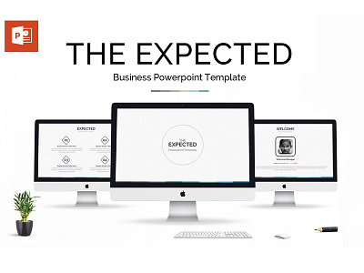 The Expected PowerPoint Template business clean corporate creative extended grey keynote market marketing minimal modern office powerpoint ppt pptx presentation simple standard template white