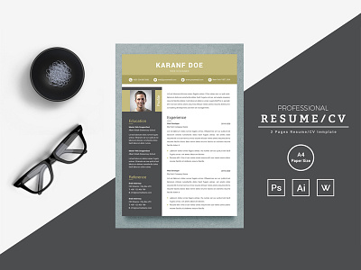 Karanf Doe Word Resume Template bankers resume clean resume creative resume cv doctors resume infographic resume job seekers manager cv template modern resume professional resume resume resume mac pages student resume word resume