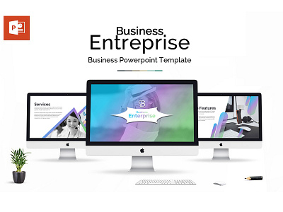 Business Entreprise PowerPoint Template business clean corporate creative extended grey keynote market marketing office powerpoint ppt pptx presentation presentations simple standard trending vertical white