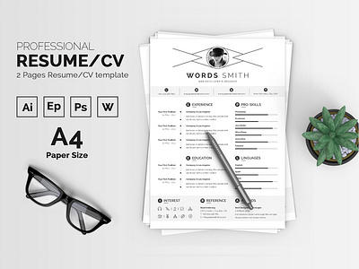 Words Smith Resume Template